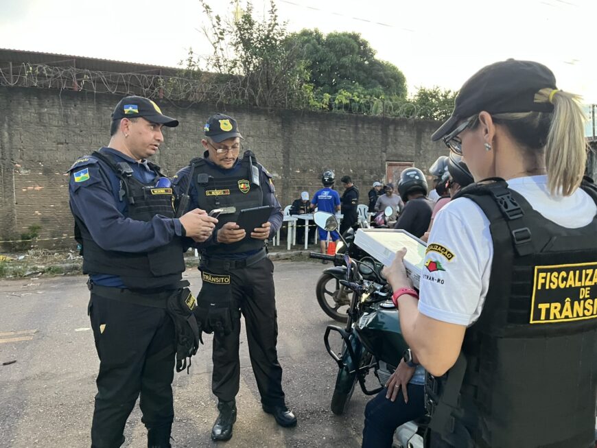 Operação "Duas Rodas, Uma Vida" registra 45 condutores inabilitados, em Porto Velho.